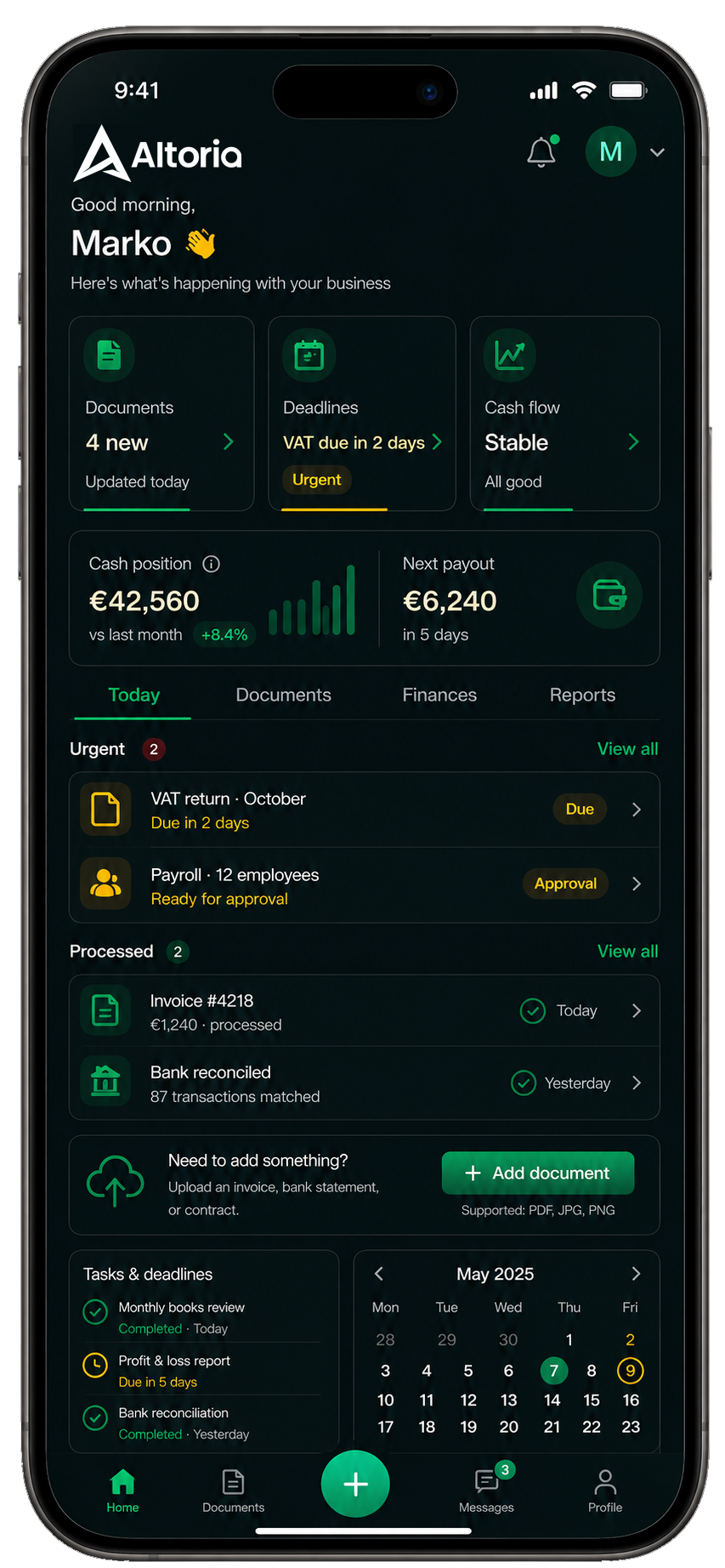 Altoria mobile app